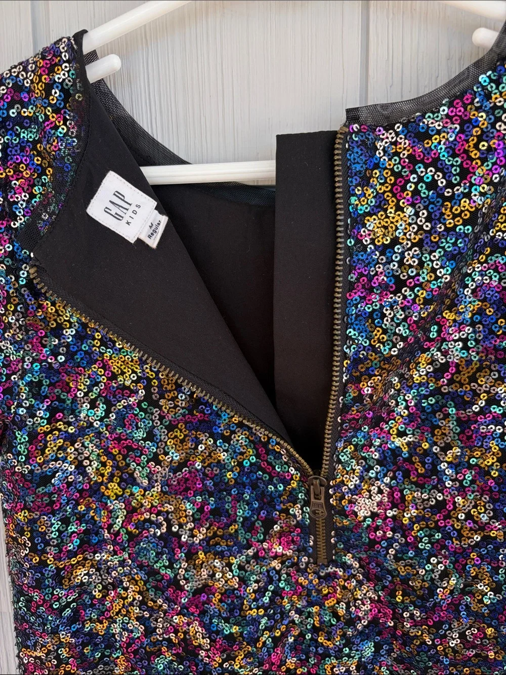 GAP Kids Multicolor Sequin Short Sleeve Dress